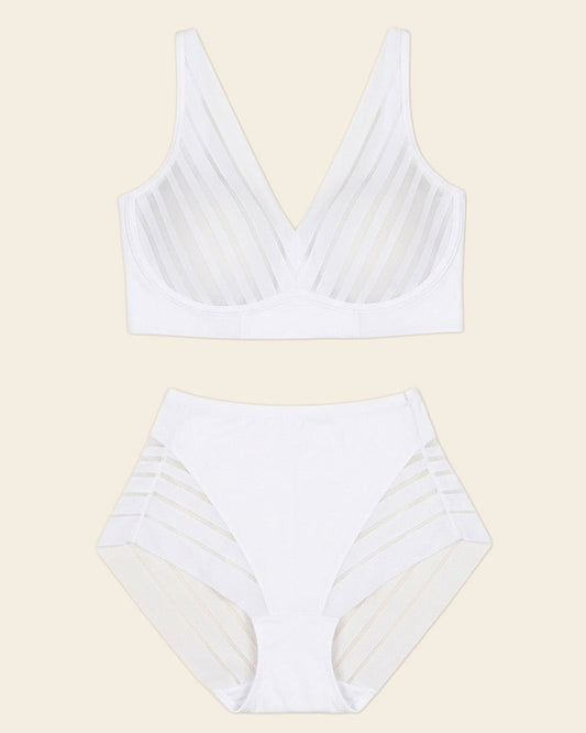 Leonisa Daily Bra & Stripe Undetectable in White